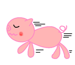 Agoo and Friends of pig2 (No character) sticker #4712681