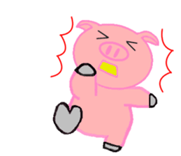 Agoo and Friends of pig sticker #4712797