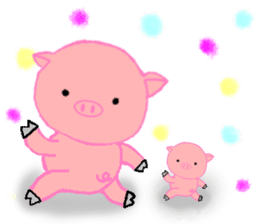 Agoo and Friends of pig sticker #4712798