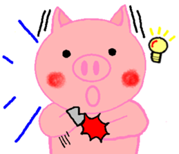 Agoo and Friends of pig sticker #4712799