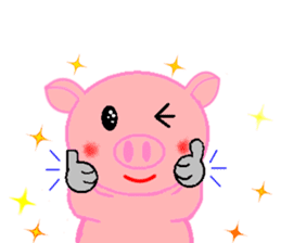 Agoo and Friends of pig sticker #4712807