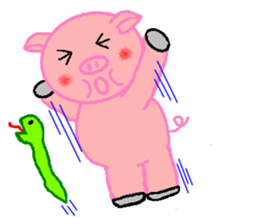 Agoo and Friends of pig sticker #4712810