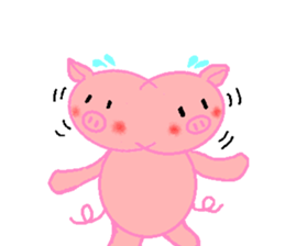 Agoo and Friends of pig sticker #4712811