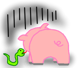 Agoo and Friends of pig sticker #4712815