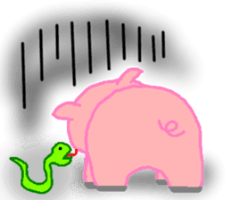 Agoo and Friends of pig sticker #4712815