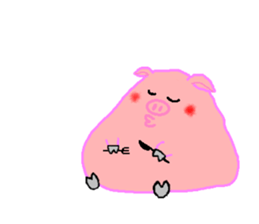 Agoo and Friends of pig sticker #4712820