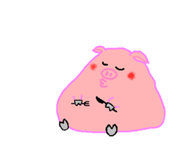 Agoo and Friends of pig sticker #4712820