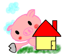 Agoo and Friends of pig sticker #4712823