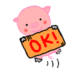 Agoo and Friends of pig sticker #4712824