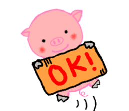 Agoo and Friends of pig sticker #4712824