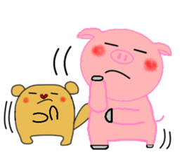 Agoo and Friends of pig sticker #4712826