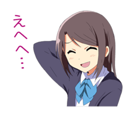 Heartwarming Sticker of schoolgirl sticker #4714194