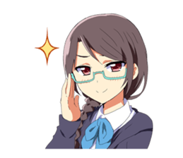 Heartwarming Sticker of schoolgirl sticker #4714201