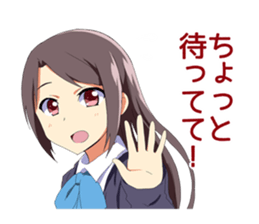 Heartwarming Sticker of schoolgirl sticker #4714208