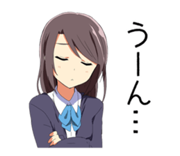 Heartwarming Sticker of schoolgirl sticker #4714213