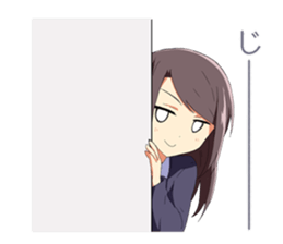 Heartwarming Sticker of schoolgirl sticker #4714214