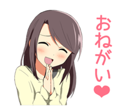 Heartwarming Sticker of schoolgirl sticker #4714229