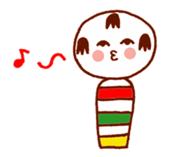 Japanese dolls  KOKESHI! sticker #4716241