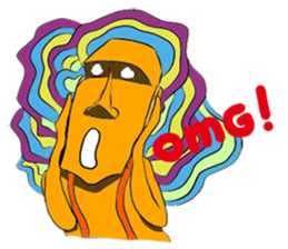 Modern Moai sticker #4716753
