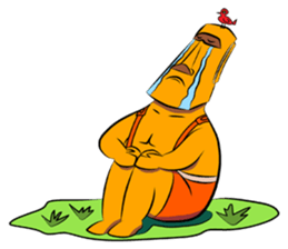 Modern Moai sticker #4716761