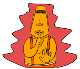 Modern Moai sticker #4716768