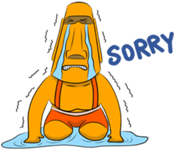 Modern Moai sticker #4716770