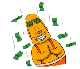 Modern Moai sticker #4716782