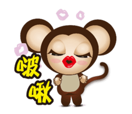 Monkey furans sticker #4717596