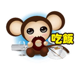 Monkey furans sticker #4717597