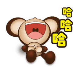 Monkey furans sticker #4717609