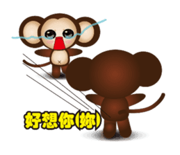 Monkey furans sticker #4717627