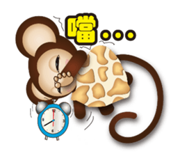Monkey furans sticker #4717630