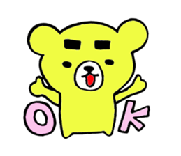 The thick eyebrews bear sticker #4718545