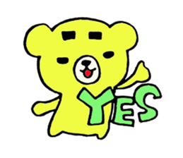 The thick eyebrews bear sticker #4718551