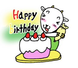 Celebration message of the goat sticker #4720156