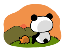 panda and mole sticker #4720326