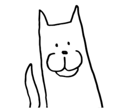 White dog of the tail sticker #4721918