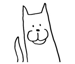 White dog of the tail sticker #4721918