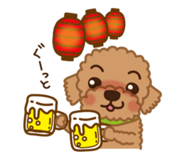 Toy Poodle "Captain" sticker #4722679