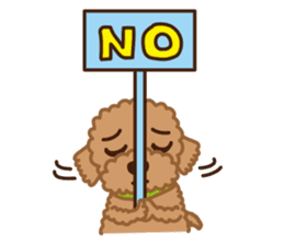 Toy Poodle "Captain" sticker #4722681