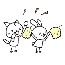 Daily life of a cat and the rabbit sticker #4722946