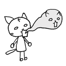 Daily life of a cat and the rabbit sticker #4722957