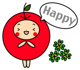 Pommepomme of a girl of apple. sticker #4723062