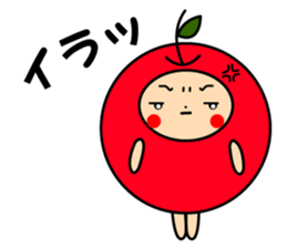 Pommepomme of a girl of apple. sticker #4723063
