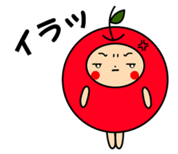 Pommepomme of a girl of apple. sticker #4723063