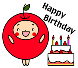 Pommepomme of a girl of apple. sticker #4723093