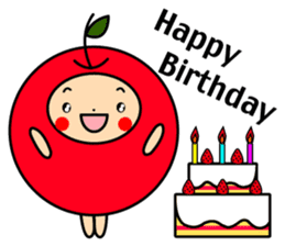 Pommepomme of a girl of apple. sticker #4723093