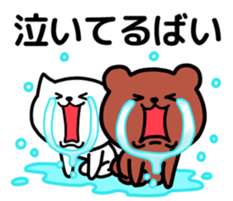 Cat and bear Kumamoto valve sticker #4723431