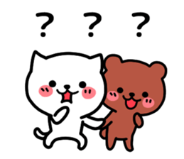 Cat and bear Kumamoto valve sticker #4723432