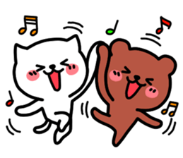 Cat and bear Kumamoto valve sticker #4723448